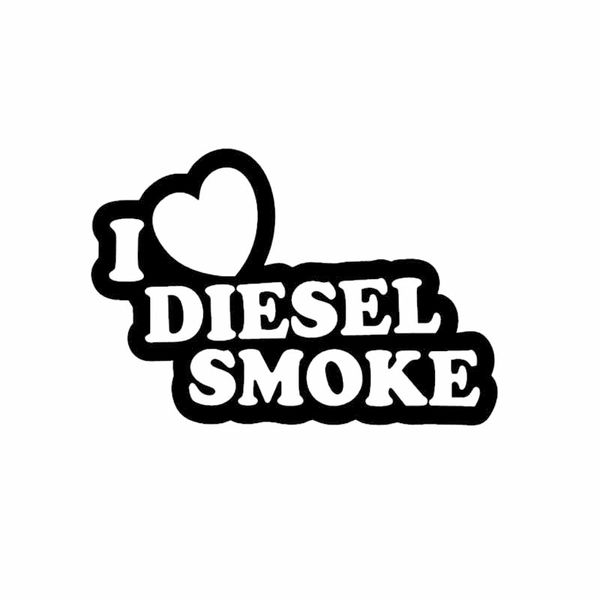 

15cm*10.1cm fashion i love diesel smoke vinyl decal car sticker black silver graphical c11-1875