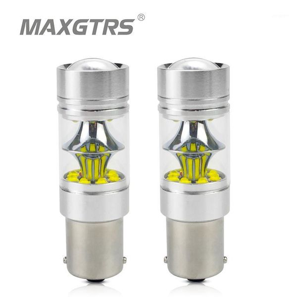 

emergency lights 2x s25 1156 ba15s 1157 bay15d p21w 7440 7443 w21w 100w cree chip car led reverse light backup lamp tail turn signal bulb1