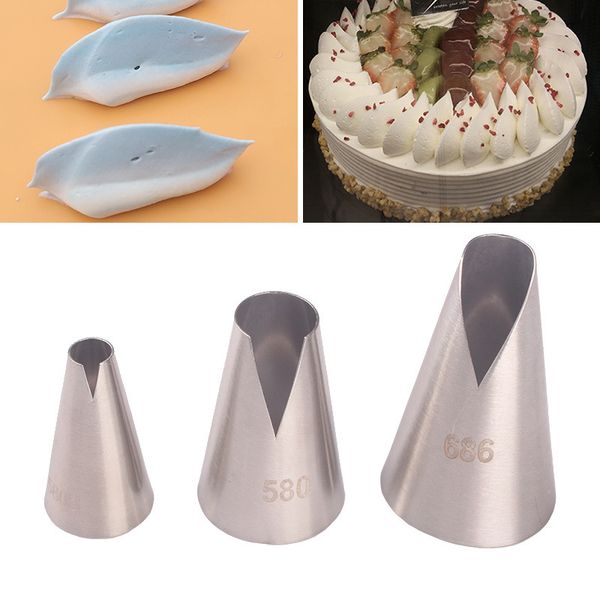 

3 piece set nozzle stainless steel cream cake desserts decoration tool kitchen baking accessory nozzles gifts new 3 1mf f2