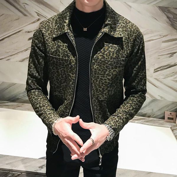 

men's jacket and men club 2021 coat new fashion designer jacket leather autumn zipper pilot men's leopard clothing qedlf, Black