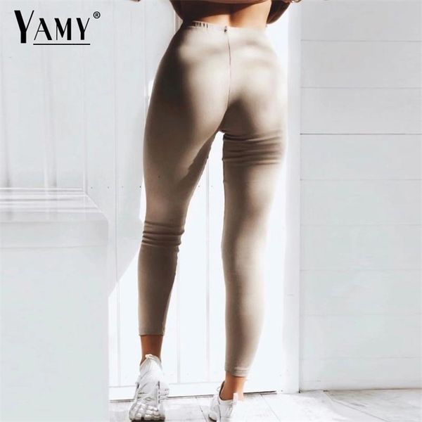 Seksi Sıska Spor Legging Kadınlar Pamuk Egzersiz Tayt Sokak Sıcak Yüksek Bel Kış Siyah Elastik Pantolon Jeggings 211221