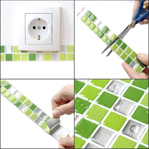 

room kids waterproof wall self for decal tv 3d wallpaper decor background stickers room adhesive wall bedroom 25.3x3.7cm