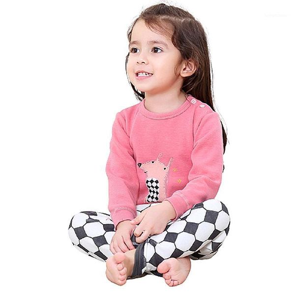 

clothing sets nanjiren baby suit boys and girls plus velvet thermal underwear pajamas set gold to keep warm1, White