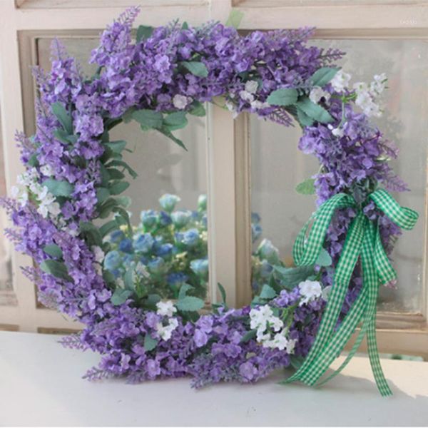 

decorative flowers & wreaths artificial plant flower wreath for front door floral welcome wall wedding window decor1