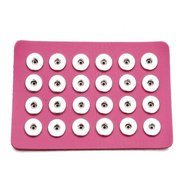 

new snap button display board jewelry 24pcs 18mm 12mm snap button fit 18mm snap buuton black genuine leather displa bbyjxk, Silver