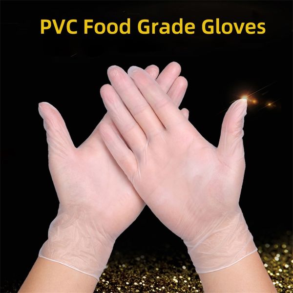

food gloves latex pvc disposable 100pcs grade non-sterile universal for household/garden/cleaning/dishwashing epacket fr