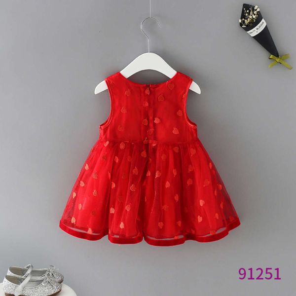 

princs girls' children's new summer 2020 vt skirt newborn drs k32e, Red;yellow