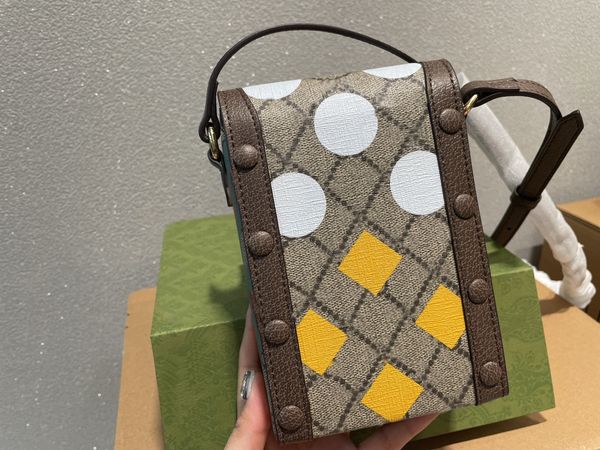 

shoulder bag old flower + diamond pattern color camera bag