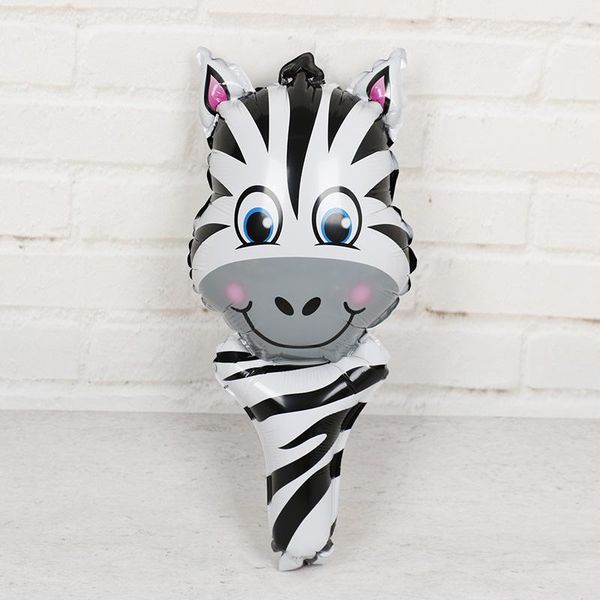 

6pcs animal head foil balloons safari zoo handheld inflatable air ballon baby shower happy birthday party decorations kids gifts wmtvhi