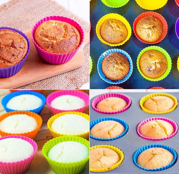 

sile baking cups reusable cupcake liners non-stick muffin cups cake molds cupcake holder bbygag lipper