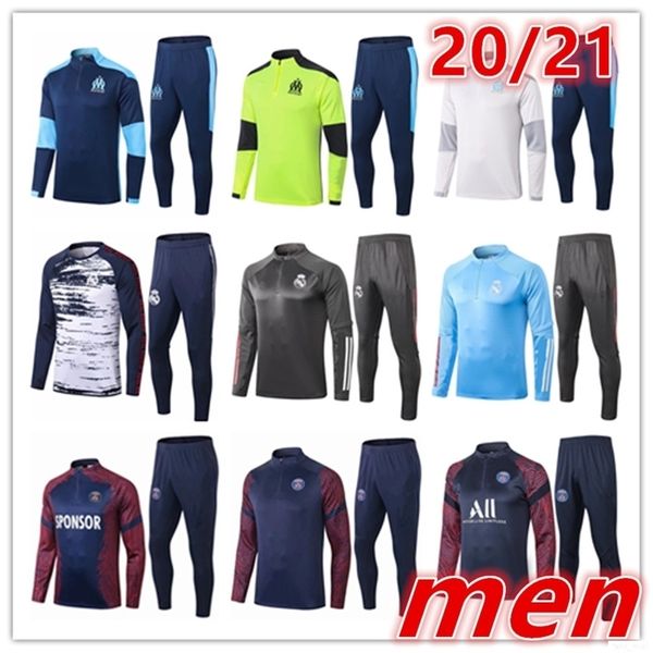 

2020 2021 new real madrid tracksuit real madrid training suit new mens football kits soccer tracksuits football training tracksuit jogging, Black