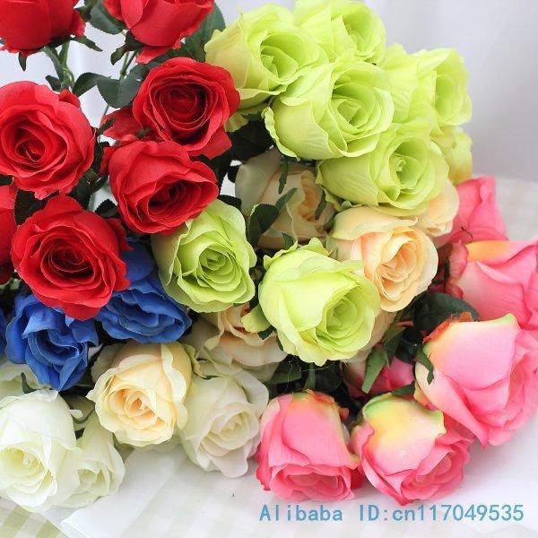 

1 pcs silk flower rose artificial rose wedding bouquet home decoration f52