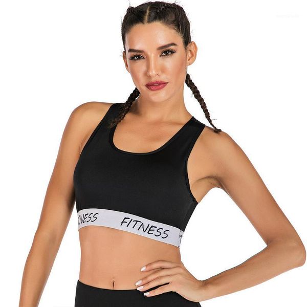 

women sports bra yoga crop vest fitness clothing fashion letters breathable athletic gym underwear sujetador deportivo mujer1, White;red