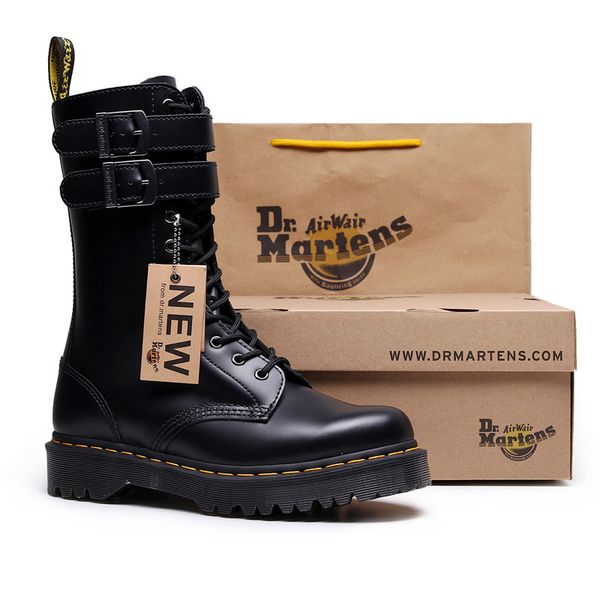 

мартин кожаные дамы замша зимние женские ботинки готические туфли на шнуровке, Black