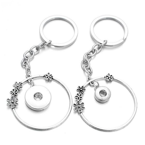 

new snap jewelry 12mm 18mm snap key chains for keyring women gifts girl keychain bag penda bbycea, Slivery;golden