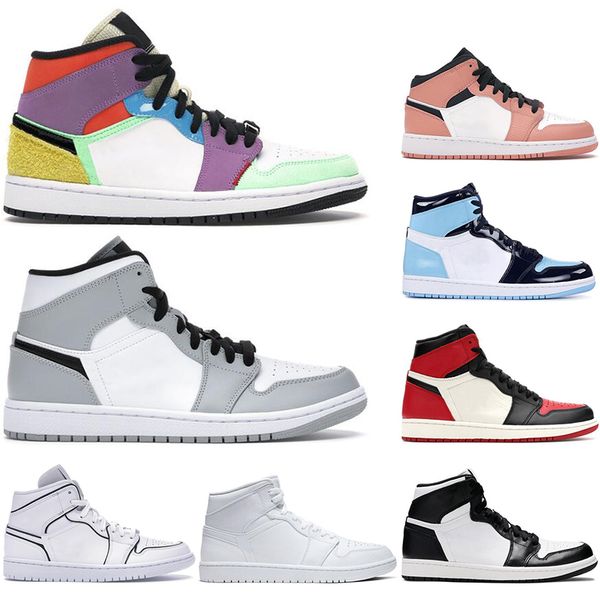 

мужские баскетбольные туфли high og 1s светлый дым серый доводный манжет unc uncago unc mocha мода мужские женские тренажеры кожаные спортив