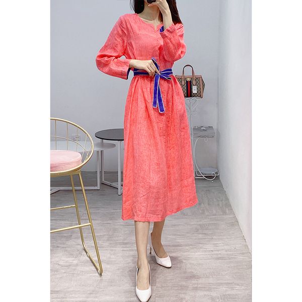 

2020 loose linen new 05 b8409 grow dressed kymp, Black;gray