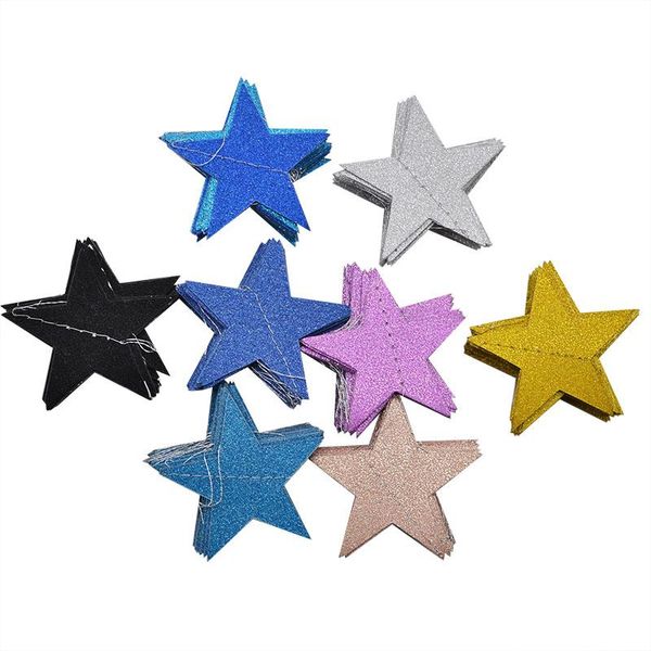 

4м 7см бумаги garland формы звезды строка баннеры baby shower бантинг висячие бумаги с днем рождения свадьба украшение дома wmtwhx