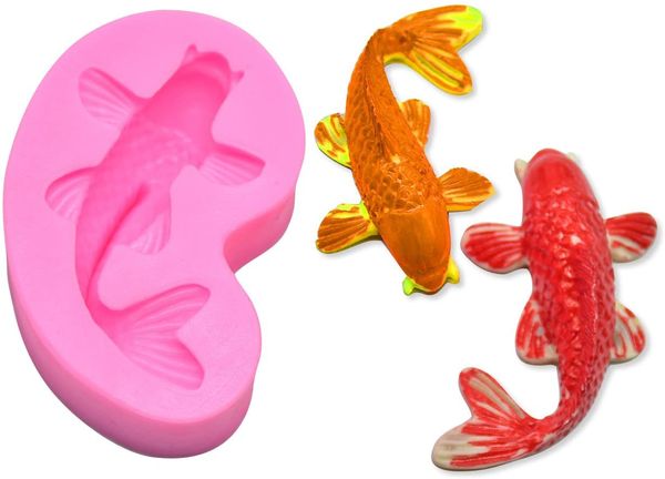 Stampo per pesce fondente Stampi per pesce Stampi per dolci in silicone per zucchero per torte Decorazione per cupcake Pasta di gomma Argilla polimerica 1222273