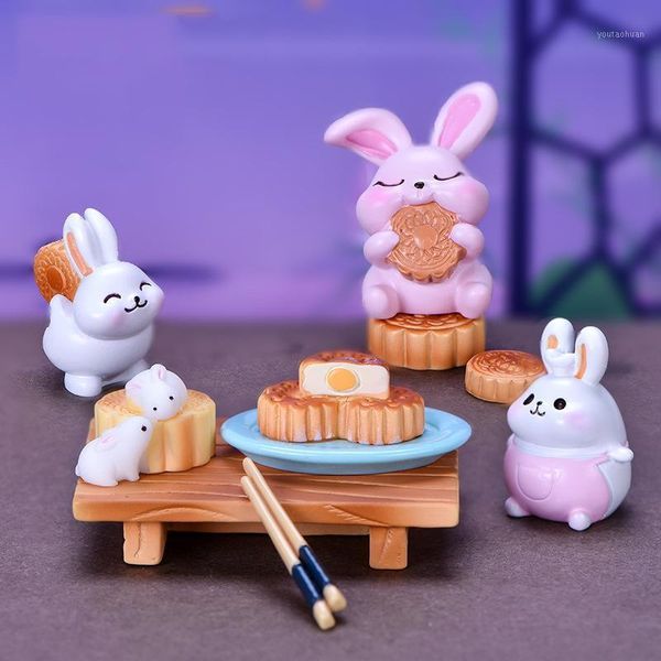

decorative objects & figurines xunsfy chinese mid autumn festival resin craft moon cake cute ornament decoration for home decor creative gif