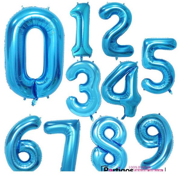 

30/40 inch rose gold silver foil number balloons birthday party decor air helium number globos kid baloons birthd bbysze