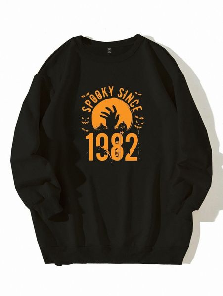 

plus hand and letter graphic sweatshirt z8ew#, Black