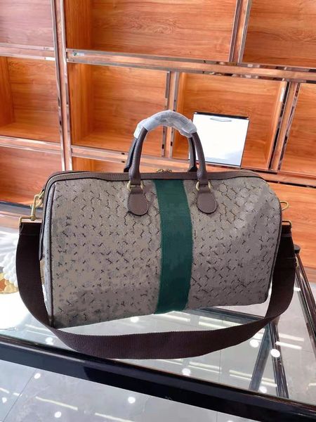 

the designer designed the brand's original classic retro print leather large capacity travel bag shoulder bag