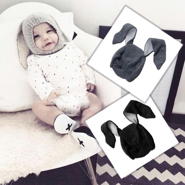 

ears baby cap men women fall winter infant children wool knit hat shape, Yellow