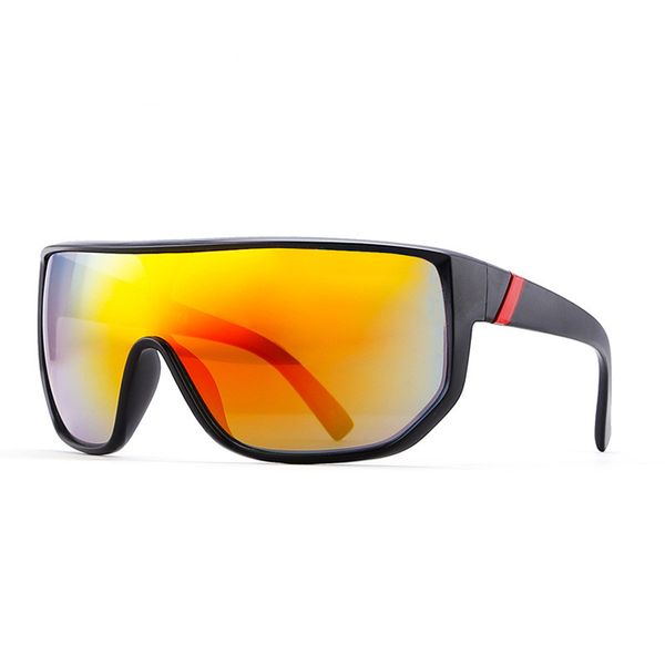 

men big frame windproof sports glasses colorful eye protection cycling sunglasses siamese goggles bicycle eyewear quality, White;black
