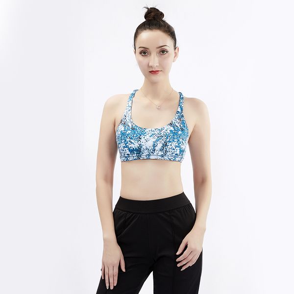 

sports yoga bra beauty back double cross ribbon exercise yoga gym vest push up fitness shakeproof adjustable strap bra