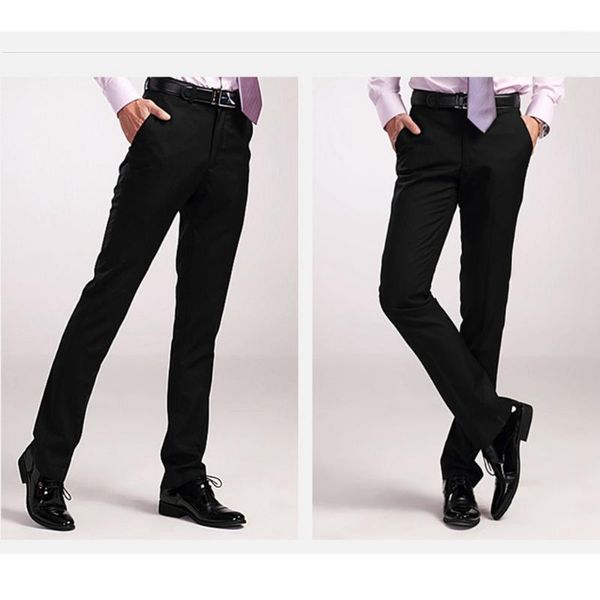 

new arrival men's clothing easy care western-style trousers male slim western-style trousers ,men suit pants ,dress pants1, White;black