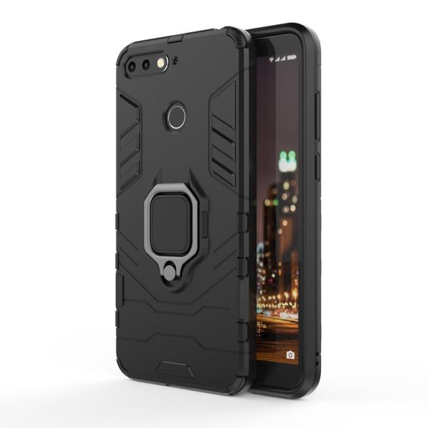 

pc tpu shockproof protective case for huawei honor 7a with magnetic ring holder