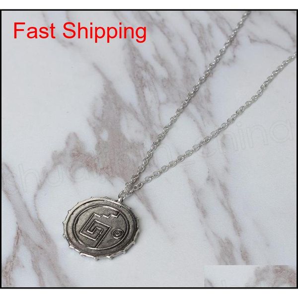 

vintage bronze gold coin pirate charms aztec coin necklace men's movie pendant necklaces for lady xmas gift fa qyllra bde_home, Silver