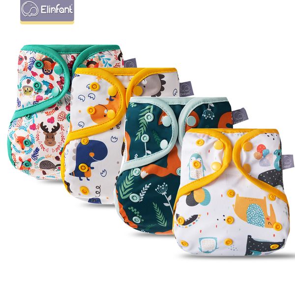 

elinfant bigger size fit 10-20kg with 1pcs bamboo cotton insert ecological baby diaper cover 201117