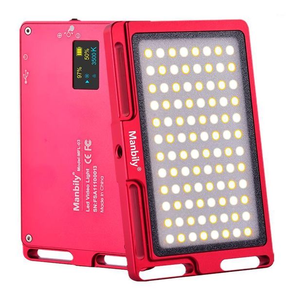 

manbily pgraphy 3500-5700k mini led video camera light dimmable 96 led lighting lamp for pentax dslr mfl-031