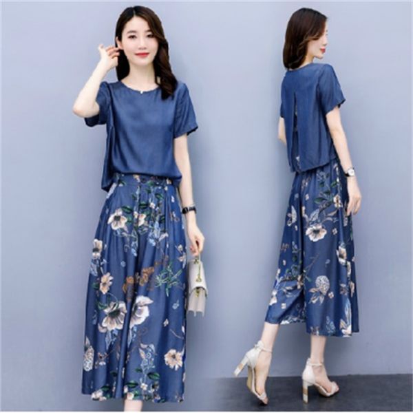 

suit breeze for flower women print pants wide legs pantalon haut femme et conjure female conjunction piece yf5m, White