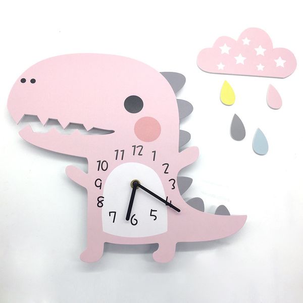 3D животных настенные часы динозавр узор дизайн украшения для дома спальня винтажные дома декор стены настенные часы для детской комнаты Y200109