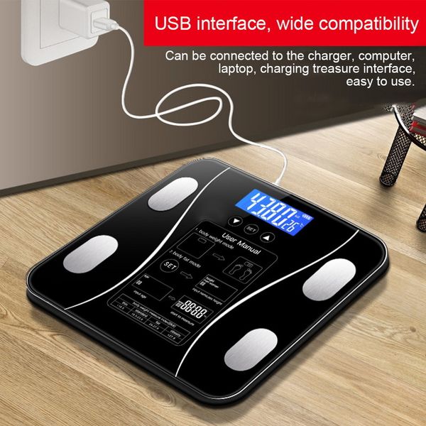 

floor scientific smart electronic led digital weight bathroom balance bluetooth bmi body fat scale q1201
