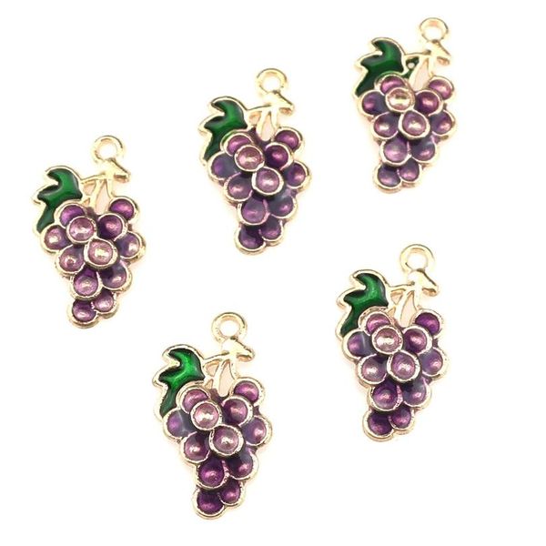 

5pcs/lot light gold purple enamel grape fruit pendant jewelry finding making 22225 5pcs/lot light factory direct wmtyiv bdesybag, Silver