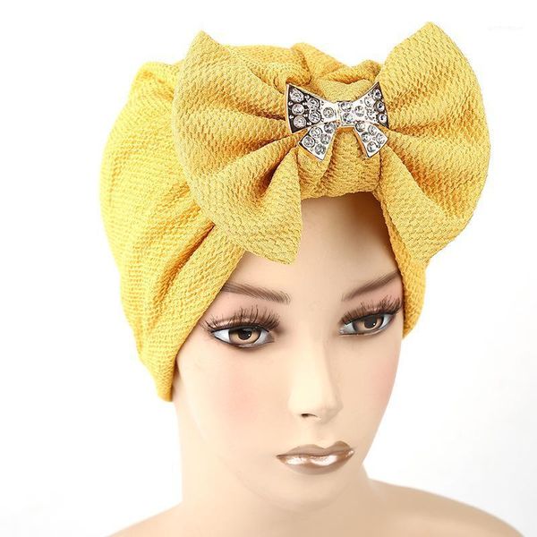 

european and american style ladies india movable bow metal with diamond accessories set elastic headscarf hat1, Blue;gray