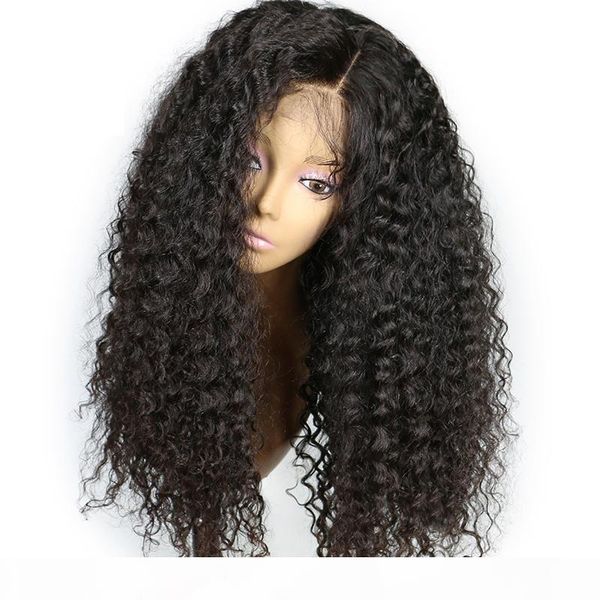 

9a grade kinky curly brazilian human hair wigs peruvian kinky curly human hair lace frontal wig middle part human hair lace front wig, Black;brown