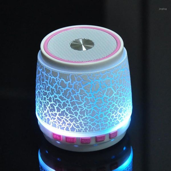 

colorful light crack wireless bluetooth speaker subwoofer mobile phone computer mini card small stereo built-in lithium battery1