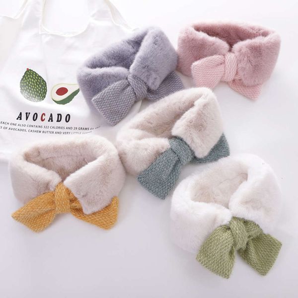 

color korean matching children's ios plush new cross men's and girls' versatile neckband baby scarf factory aduq, Red;brown