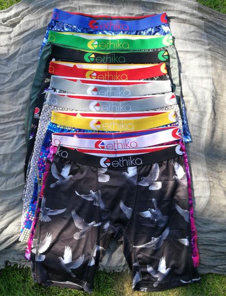 

promotionrandom styles ethika men's boxer underwear sports hiphop rock excise underwear skateboard street quick dry mix color, Black;white
