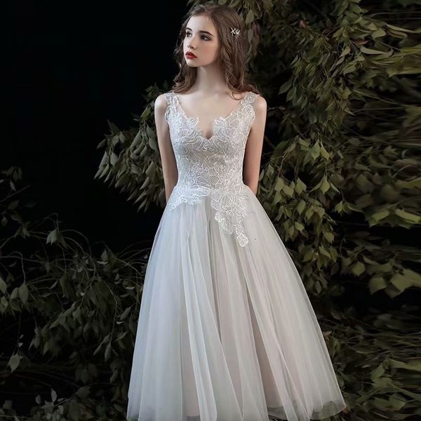 

2021 new simple flats decont on v wedding dress backless robe from soiree bride to be 1087 rigj, Blue;red