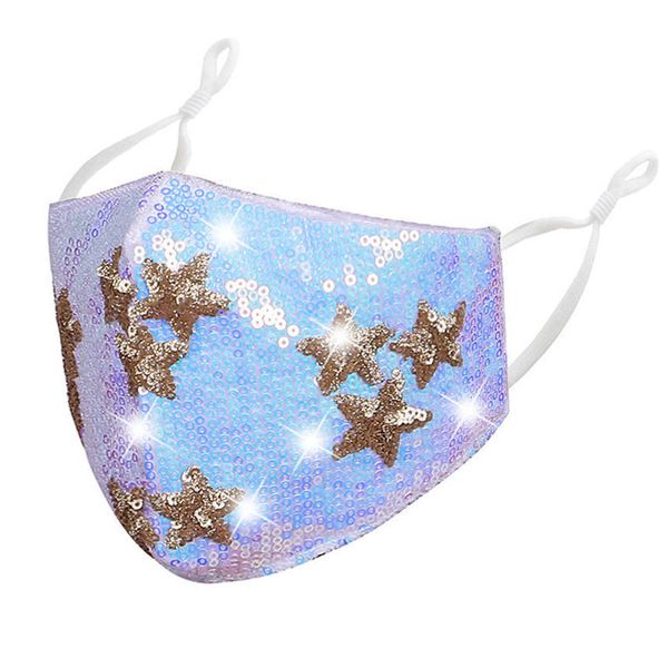 

factoryfactoysequined bling cotton face mask designer women diamond fashion mouth masks dustproof breathable ear-m