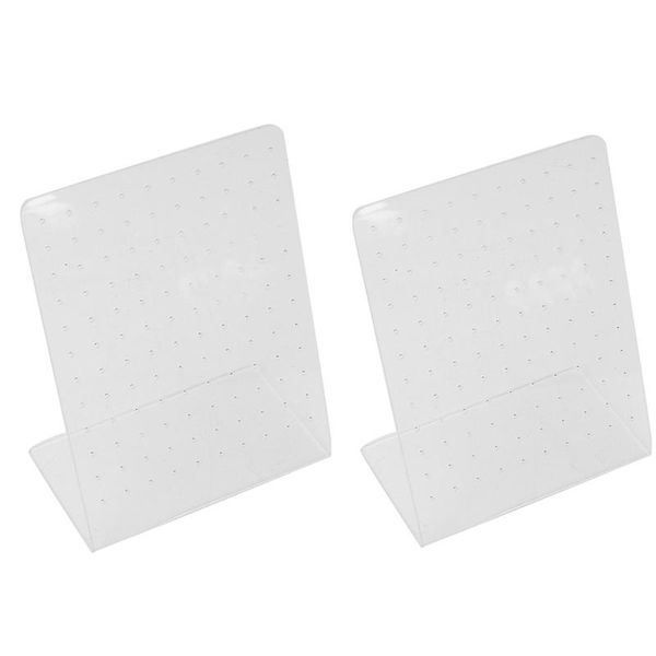 

держатель дисплея 2 кусочки дисплея поддержка серьги прозрачных, Pink;blue