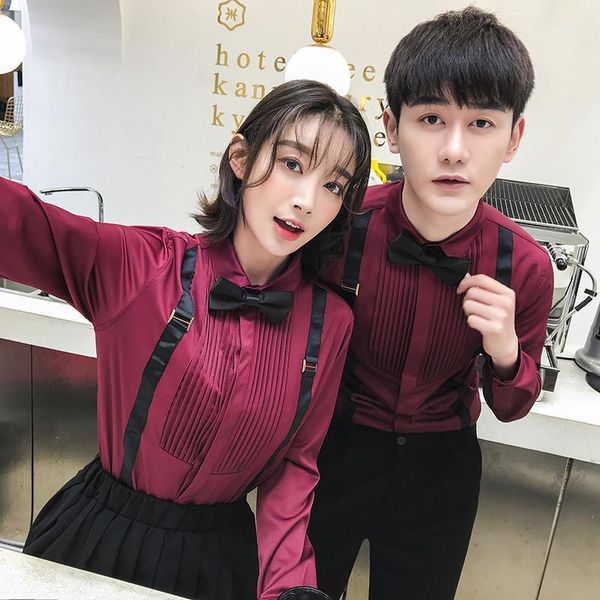 

men's dress shirts men's tuxedo shirt solid color wing tip collar men women long sleeve formal wedding bridegroom plus 5xl1, White;black