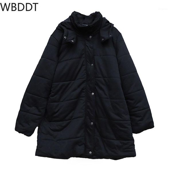

wbddt winter parka men cotton jackets windbreak male hooded detachable ons size loose winter black coat thicken warm parkas1