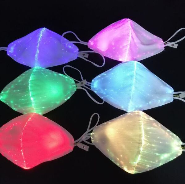 

fashion led light luminous breathable women masks reusable usb charging cycling outdoor designer face mask